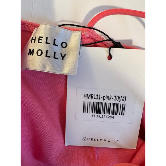 Hello Molly NWT Can’t Afford Me Now Pink Strappy Back Mini Dress Medium - Picture 6 of 9